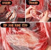 197" x 85" Halloween Creepy Cloth - Halloween Spooky Fabric Cloth - Scary Gauze Blood Creepy Cloth for Haunted House Halloween Party Yard Wall Doorway Outdoors Decoration