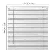 White PVC Venetian Blind Blinds Easy Fit Curtains Trimmable Fittings Windows Treatment Shutters Twist Open Close Pay only 1 Flat shipping £3.99 for multiple buying (White, 105 W x 150 L)