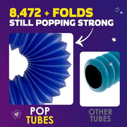 Nutty Toys Pop Tubes - Large 8-Pack Sensory Toys - Creative STEM Learning for Kids - Connect & Pop! Top ADHD Autism Fidget 2026, Best Boy & Girl Christmas Stocking Stuffers Gifts Idea