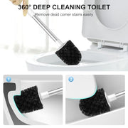 SetSail Toilet Bowl Brush and Holder Automatic Toilet Brushes for Bathroom with Holder Ventilated Toilet Cleaner Brush for Toilet Scrubber Cleaning