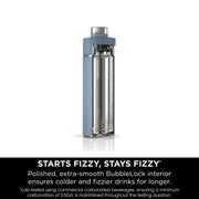 Ninja Thirsti Water Bottle and Flask 700 ML, Blue, with Leak-Proof Lid | Designed For Carbonated, Hot & Cold Drinks, Ideal For Travel & Sports, Triple Insulated, Stainless Steel Bottle, DW2401EUUKBL