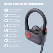 Boean Bluetooth Headphones, Wireless Headphones with AI Music Generation | 16 Hours Playtime Wireless Earbuds with Bluetooth 5.3 HD Stereo Sound, IPX7 Waterproof Running Headphones for Workout Sports
