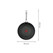 Tefal Jamie Oliver Cook's Direct On Bratpfanne 28 cm, Thermo-Signal | Stainless steel pan induction, titanium non-stick coating, oven-safe, stainless steel, riveted handle, E3040644