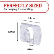 Command Decorating Clips, 60 Mini Hooks, 68 Adhesive Strips, Transparent | Value Pack, Clips for Hanging Halloween Decorations, Window Lights, Spider Garlands, Crafts, Banners, Costumes - Damage Free