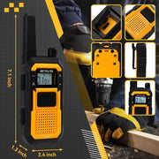 Retevis RB48 FRS Walkie Talkies Long Range,Mil-Standards 810H Two Way Radio | Rugged&IP67 Waterproof & Floating, Emergency Radio, Heavy-Duty,Dual PTT,Vibration Alert,NOAA,Rechargeable,20hr Battery,2 Pack