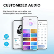 Soundcore by Anker Q20i Hybrid Active Noise Cancelling Headphones, Black | Over-Ear, Bluetooth, 40H ANC Playtime, Hi-Res Audio, Big Bass, Transparency Mode, Customize via App, Travel, Home, Office