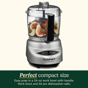 Cuisinart Mini Food Processor, Reversible Blade, 3-Cup Capacity | Mini electric food chopper chops herbs, vegetables & cheese, dishwasher-safe work bowl & lid, DLC-2ABC