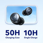 Soundcore by Anker Space A40 Adaptive Active Noise Cancelling Earbuds | Reduce Noise by Up to 98%, Ultra Long 50H Playtime, 10H Single Playtime, Hi-Res Sound, Comfortable Fit, Wireless Charge