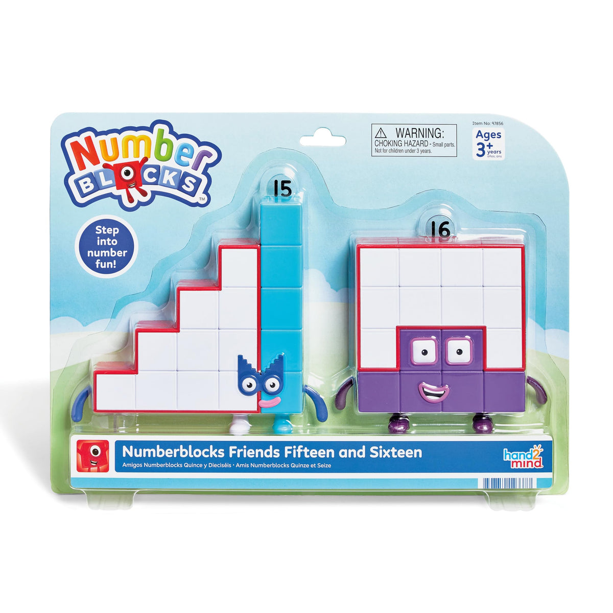 hand2mind Numberblocks Friends Fifteen and Sixteen Figure Pack, Ages 3+ | Number and Counting Toys, Play Figure Playsets, Small Figurines for Kids, Kindergarten Math and Pretend Play Toys
