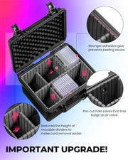 Card Cases for Sport Trading Graded Card Holder IP67 Waterproof Storage Box | Deep Hard Card Organizer for 50+ PSA Magnetic 220+ 3"x4" 35pt Rigid Card Top Loader Magic MTG TCG Zion Baseball Football Card