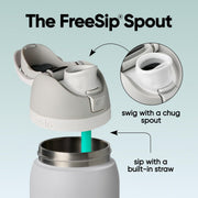 Owala FreeSip Insulated Stainless Steel Water Bottle, 945ml, Foggy Tide | Insulated Stainless Steel | Leak-Proof Lid | BPA-Free, Lead-Free, and Phthalate-Free | 2-in-1 Spout