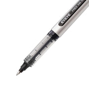 EYEYE Black Rollerball Pens 12 Pack, 0.7mm Medium Point Roller Ball Pen Quick Dry, Liquid Ink Pens Fine Point Smooth Writing Pens for Journaling, Note Taking, School, Office Supplies