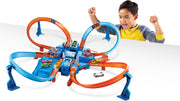 Hot Wheels Criss-Cross Crash Track​​​​ Set & Car | Playset with 1:64 Scale Toy Car &4 Intersections for Crashing, Powered by a Motorized Booster (Amazon Exclusive)