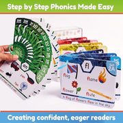 THE BAMBINO TREE Phonics Flash Cards | Learn to Read in 20 Phonic Stages - Education for Kids Ages 4-8 Kindergarten 1st 2nd Grade