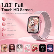 Smart Watch for Women, Bluetooth Answer/Make Calls, 1.83"HD Screen, 2 Bands | IP67 Waterproof Fitness Tracker, Heart Rate/Sleep Monitor, DIY Dial, Multi-Sport Modes Pedometer, Smartwatch for iOS/Android