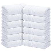 Infinitee Xclusives 100% Cotton Luxury Wash Cloths for Showering - 12 Pack | Facecloths |30x30 cm| - Soft and Absorbent Face Towels for Bathroom Wash Clothes - Gym, Spa & Hotel Use
