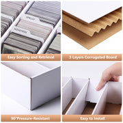 HORLIMER 5 Pack Trading Card Storage Box, 4 Row 3600 Count Card Boxes | 80 Dividers Card Stoage Box for MTG, TCG, Sports, Toploader