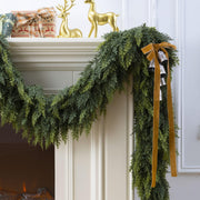 9Ft Christmas Garland,Real Touch Cedar Garland,Realistic Faux Pine Garlands | Artificial Greenery Garland for Winter Home, Mantle, Fireplace, Indoor, Outdoor Christmas Decorations (1Pcs)