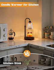 Innqoo Candle Warmer Lamp with Timer Home Decor Birthday Gifts for Women | Dimmable Candle Warmer for Jar Candles, Height Adjustable Wax Warmer,Halloween Decorations House Warming Gifts New Home