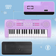 Keyboard Piano for Kids, BIGFUN 37 Keys Toddler Piano Instrument Toy,Purple | Kids Electronic Multifunction Music Educational Keyboard Toy for 3-7 Year Old Girls and Boys