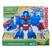 Transformers Dinobot Adventures Optimus Prime T-Rex Converting Toy with Lights and Sounds, 9+ Inch Action Figure, Ages 3 and Up (Amazon Exclusive)