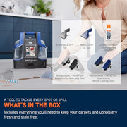 Vax SpotWash Duo Compact Carpet & Upholstery Spot Cleaner CDCW-CSXA | Handheld carpet cleaner machine for pet messes, furniture, car interiors, included tools & solution, 3.9kg, 1.6L