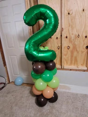 40 Inch Green Number 2 Balloons Foil Digital Helium Number Balloons | for 2nd 12 23 24 25 Birthday Anniversary Wedding Party Decorations,Jumbo Helium Balloon Giant Large Digital Balloon