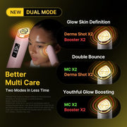 medicube Booster Pro X2™ - 7 in 1 Glow Beauty Device, 2X Glow Care, Pink | 7-IN-1 Korean Skincare Device - 2X Care for Glow, Pores, Skin Definition & Radiance, Customized Dual & Mask Modes, Pink
