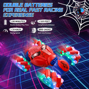 S-pider Rc Gesture Sensing Stunt Car Toys for Boys 3-14 Years Old, Drift Hand Control Remote Control Cars with Light & Music, 360°Rotation Double Side Cars Birthday Gifts for Kid Age 4 5 6 7 8 9 10 11