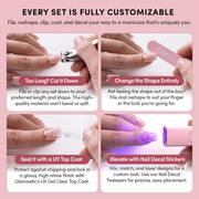 Glamnetic Fall Press On Nails, Short Almond Glossy, Frosted Cranberry | Fall & Halloween red press on nails: Frosted Cranberry. Full nail kit. Red glue on nails. Fake nails.