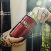 Thermos Stainless King Cranberry Red Food Flask (710ml) 14h Hot | 24h Cold | Thermal vacuum insulated stainless steel metal hot food container with lid for soup, meal prep, work packed lunch, camping
