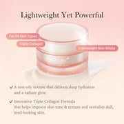 medicube Triple Collagen Cream for Hydrating & Firming | Moisturizer with Hyaluronic Acid, Premium Elastin, Shea Butter - Wrinkle Care & Boosts Elasticity, Korean Skincare, 1.69 oz