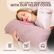 Chilling Home Pregnancy Pillow, U Shaped Maternity Full Body Pillow, Velvet | Pregnancy Pillows for Sleeping, Supportive and Comfortable Cuddle Long Pillow for Pregnant Women with Washable Cover,Purple