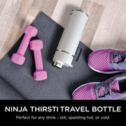 Ninja Thirsti 700ml Water Bottle with Leak-Proof Lid White DW2401EUUKWH | Designed for Carbonated, Hot & Cold Drinks, Ideal for Travel & Sports, Triple Insulated, Stainless Steel Flask