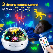 Night Light Projector 93 Lighting Mode,Baby Toys Gift Dimmable+Timer+Remote | 360°Rotate Sensory Lights,3Films-Star Moon,Dinosaur,Ocean,Exquisite Package Baby Boy Girl Gifts,Sensory Toys for Autism Kids