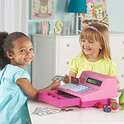 Learning Resources Pretend & Play Calculator Register Toy, Pink | Kids Play Set & Credit Card Toy, Register for Kids, Pretend Grocery Store Shopping Playset for Toddlers, Teaching Math Set