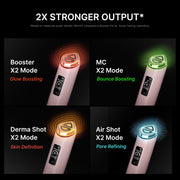 medicube Booster Pro X2™ - 7 in 1 Glow Beauty Device, 2X Glow Care, Pink | 7-IN-1 Korean Skincare Device - 2X Care for Glow, Pores, Skin Definition & Radiance, Customized Dual & Mask Modes, Pink