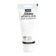 Pebeo 831-041 100 ml Studio Acrylic Paint, Vivid White