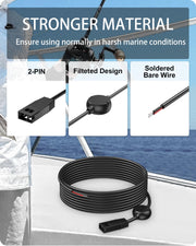 KWRNVO PC11 Power Cord for Humminbird 9.8FT/3M Standard 720057-1 Compatible with Humminbird All Helix, PiranhaMAX and Earlier Models Including 300, 500, 600, 700, 800, 900, 1100 Series Fish Finder