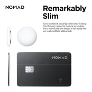 Nomad Tracking Card Pro Black, Premium Wallet Tracker with Apple Find My, 16-Month Battery Life, IPX7 Waterproof, Polycarbonate and Aluminum Design, TSA Approved, Wireless Rechargeable, iOS Only