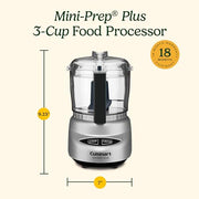Cuisinart Mini Food Processor, Reversible Blade, 3-Cup Capacity | Mini electric food chopper chops herbs, vegetables & cheese, dishwasher-safe work bowl & lid, DLC-2ABC