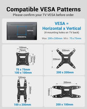 Pipishell Full Motion TV Wall Mount for Echo Show 21/15 and 13-43 Inch Flat Curved Screen TVs & Monitors, Max VESA 200x200mm up to 44lbs, TV Mount Wall Bracket with Rotation Swivel Tilt Extension