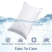 JOLLYVOGUE Pillows Queen Size Set of 4, Cooling and Firm Pillows with Oeko-Tex Certified Down Alternative Filling for Side, Back, and Stomach Sleepers, Hotel Collection