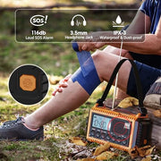 NOAA Weather Alert Radio, 5000mAh Solar Hand Crank Emergency Radio | FM AM Shortwave, Battery Operated Radio with Digital LCD, Cellphone Charger, Flashlight, Reading Lamp, SOS, Headphone Jack