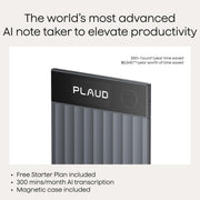 Plaud Note Pro AI Voice Recorder Transcribe & Summarize for Meetings Calls | AI Note Taker for Professionals & Teams, Productivity, 112 Languages, Ultra-Slim, InstantView Display, Case Included, Black