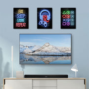 KiKiHong 3 Pcs Gaming Poster Framed,Gaming Room Decor Wall Art 20 x 30 cm | Gaming Wall Art for Bedroom for Boys Perfect for Teen Boys Room Playroom Bedroom Decor
