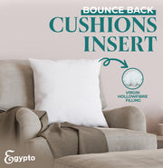 EGYPTO Pack of 4 Cushion Inserts 45cm x 45cm | Plump Bounce Back 18 x 18 Cushion Insert Pads | Hypoallergenic Sofa & Throw Pillows Inner | Made in UK
