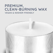 CUQOO Tea Lights Candles 50 Pack | 8 Hour Burn Unscented Tealights White | SMOKELESS WAX BURNER: long lasting · t lights · vegan · cotton wick · wedding decor · spa · religious