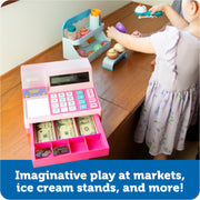 Learning Resources Pretend & Play Calculator Register Toy, Pink | Kids Play Set & Credit Card Toy, Register for Kids, Pretend Grocery Store Shopping Playset for Toddlers, Teaching Math Set