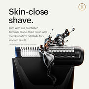 MANSCAPED® The Lawn Mower® 5.0 Ultra Groin & Body Hair Trimmer | Dual-Head SkinSafe® Trimmer & Foil Blades, Waterproof Wet/Dry, USB-C Rechargeable with Travel Case, Men’s Ball Shaver, Black